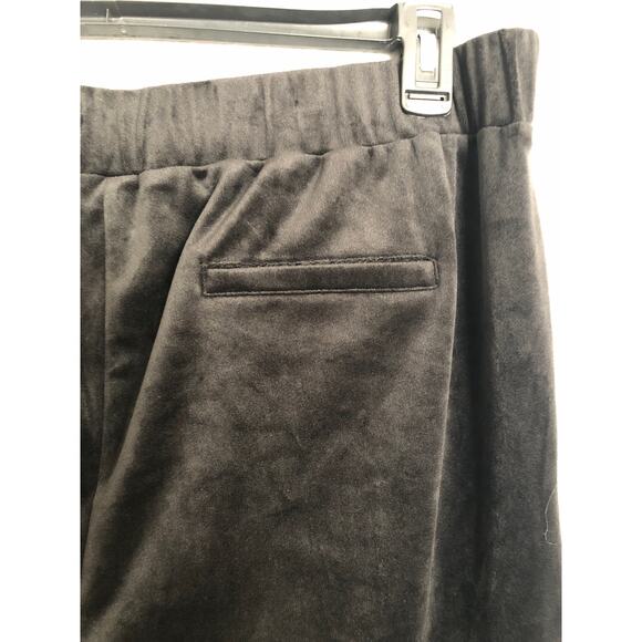 Calvin Klein Pull-On Pant Women's Large Velvet Pleated Front  Black NEW - Picture 4 of 7